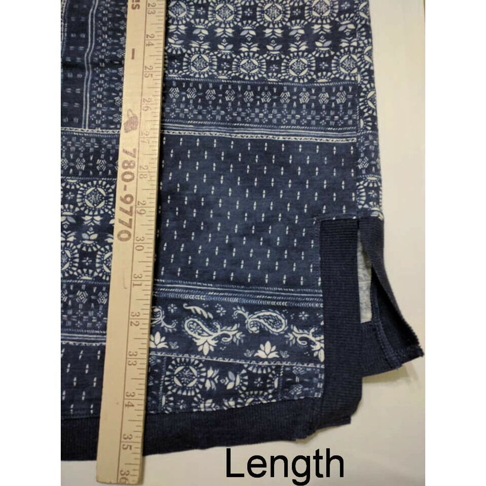 Sonoma Sleeveless French Terry Tank Dress Blue Bandana Print Women's Size XS - Picture 4 of 4